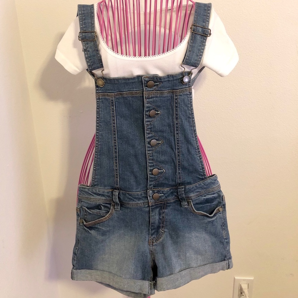 Denim Short Overalls